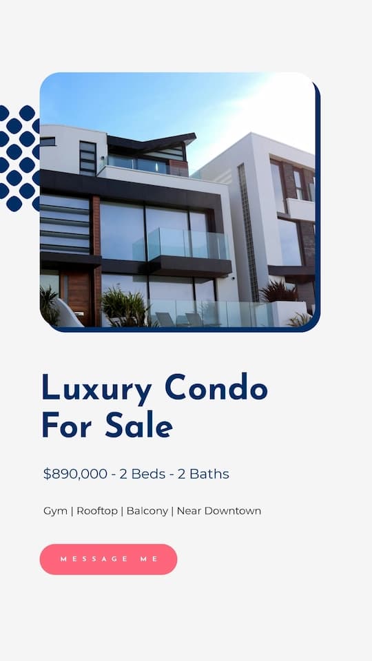 Professional Instagram story template for property listing